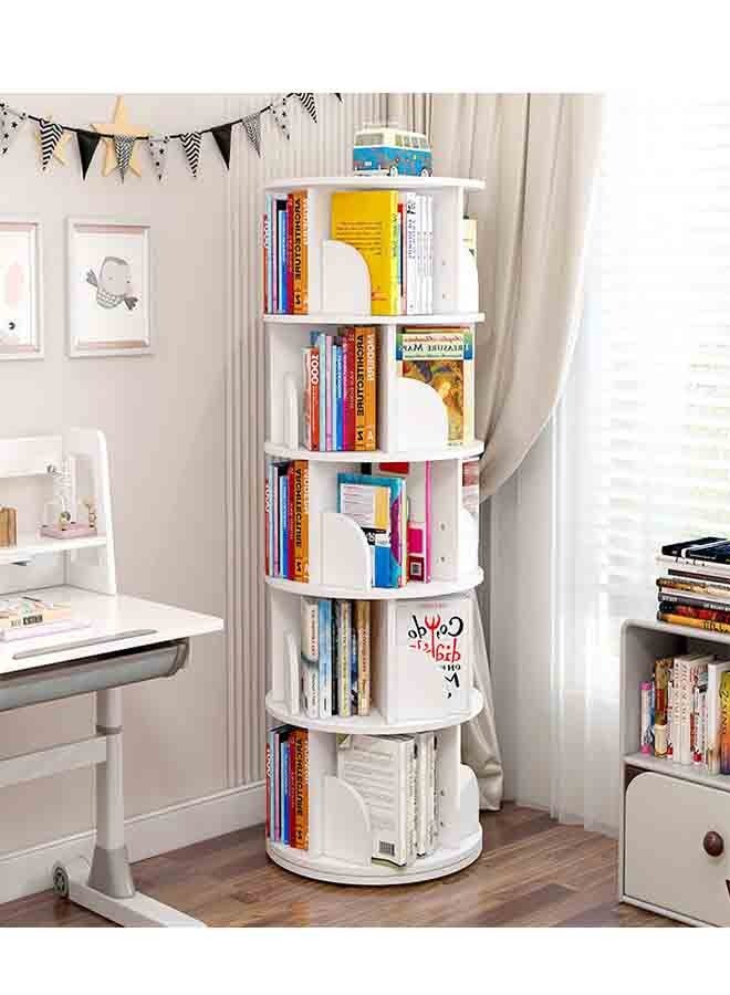 Generic The Multi-Functional Rotatable Bookshelf Saves Space And Can Rotate 360°. It Is A Stackable Display Rack, Storage Rack, Standing Bookshelf And A Corner Bookshelf, Measuring 160cm×40cm. - Image 2