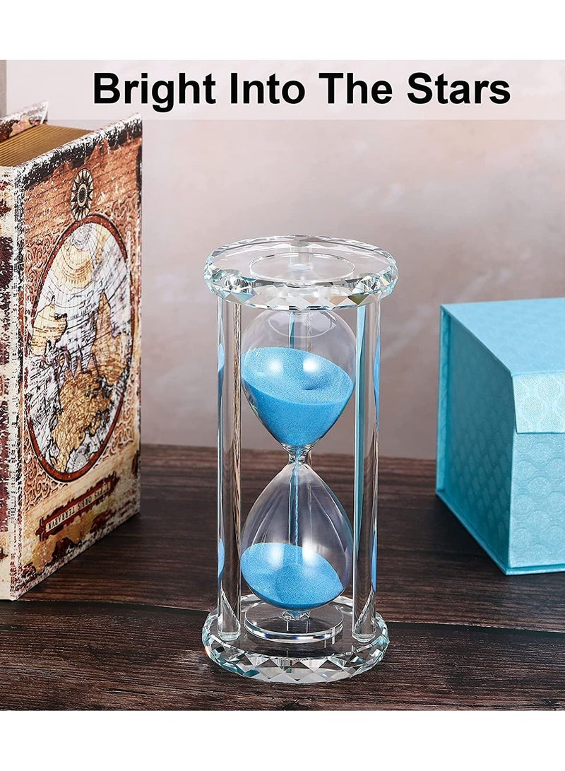 Y&D Hourglass Sand Timer 30 Minute, Crystal Glass Engraving Clock, Modern Style Watch Min, Half Hour Sandglass for Gift Home Office Desk Decoration Kids, Games  - Image 2