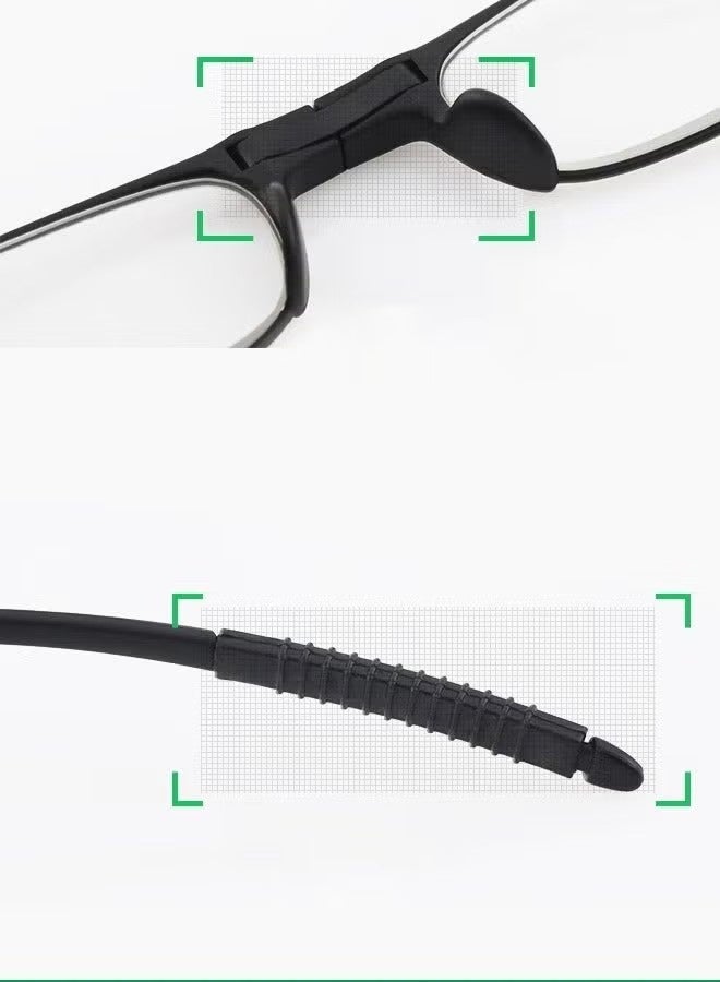 نظارات قراءة قابلة للطي +2.00D، عالية الوضوح، تمنع إجهاد العين، مناسبة للجنسين (تتضمن علبة تخزين) - Image 4