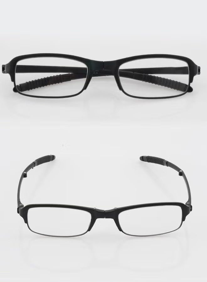 نظارات قراءة قابلة للطي +2.00D، عالية الوضوح، تمنع إجهاد العين، مناسبة للجنسين (تتضمن علبة تخزين) - Image 2