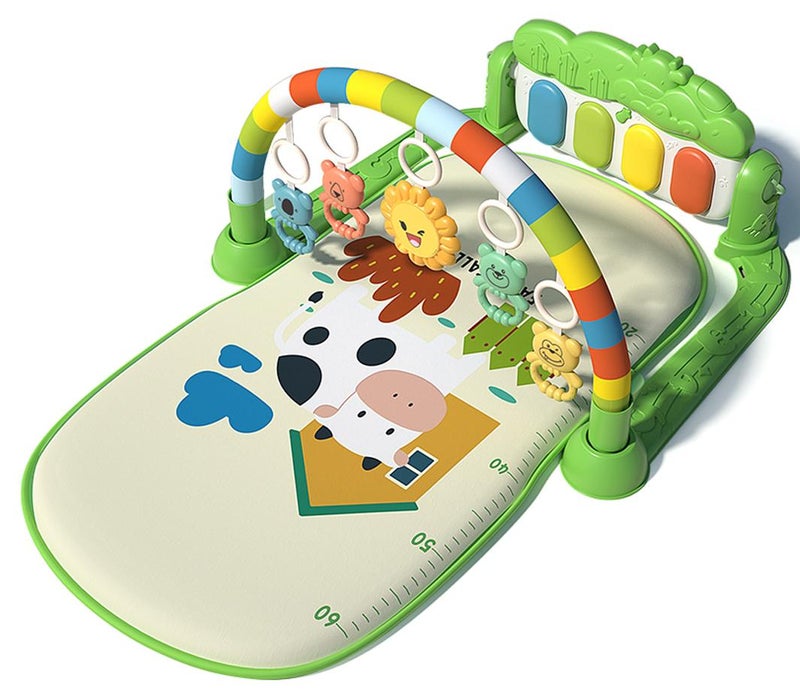 MaBaby Baby Gyms Play Mats Musical Activity Center Baby Piano Gym Mat Tummy Time Padded Mat for Newborn Toddler Infants - Image 1
