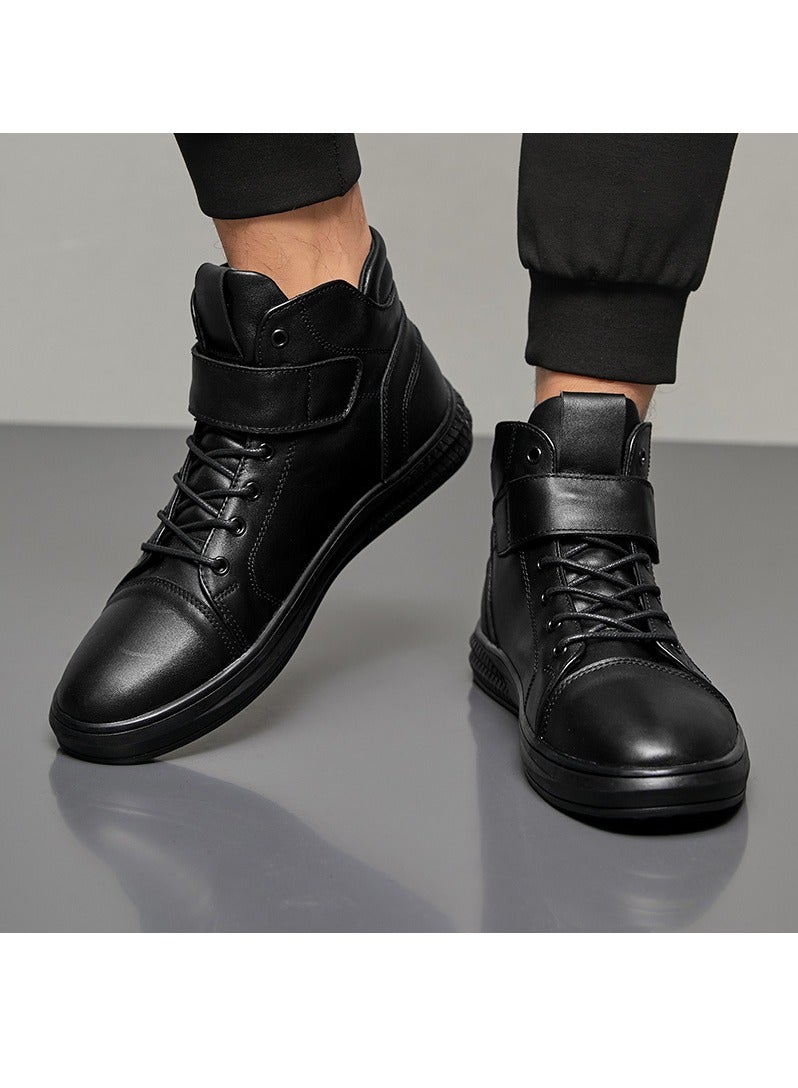 KUYING New Men's Casual Leather Boots
