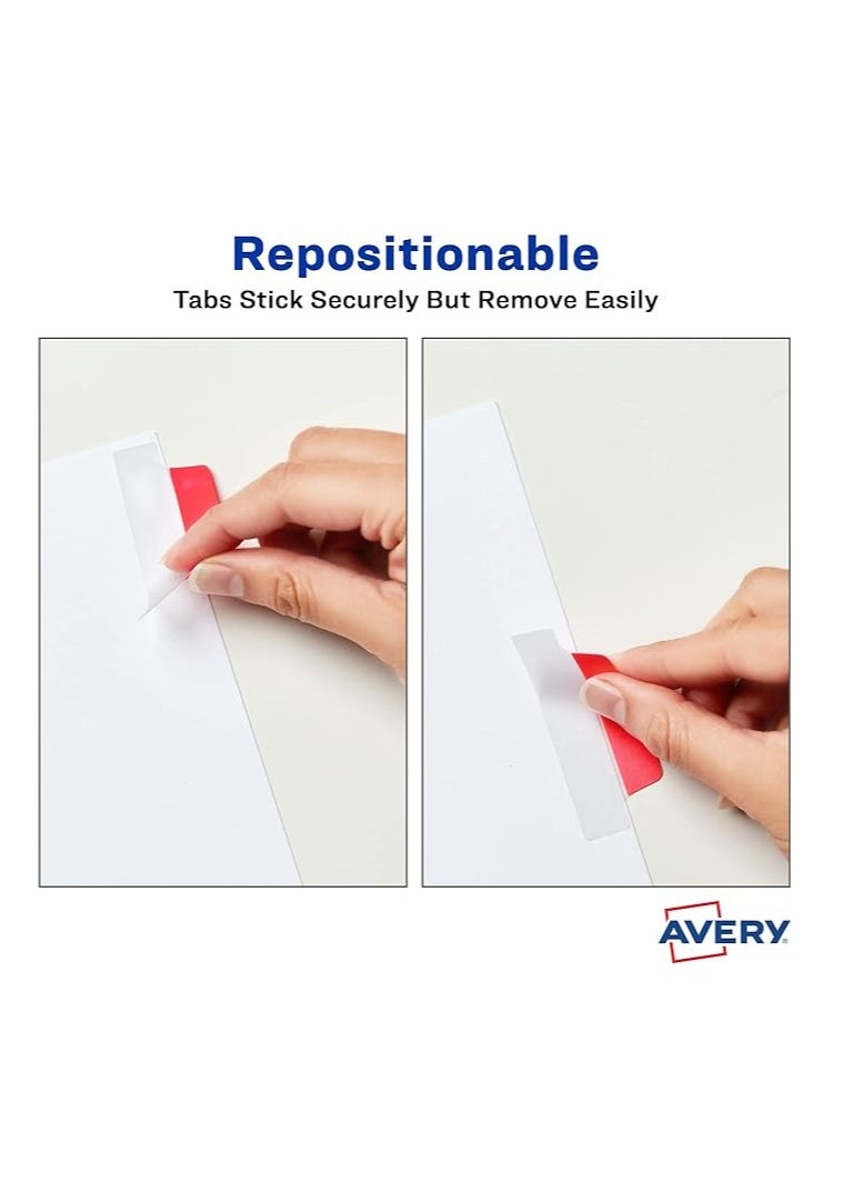 AVERY - Avery Ultra Tabs, 2.5" x 1", 2-Side Writable, Red/Yellow/Green, 24 Repositionable Margin Tabs (74768) - Image 1