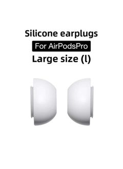 Silicone Ear Caps For Airpods Pro 2 Wireless Bluetooth Earphone Capsule Replacement Case Suitable For 3rd Generation For Apple-Specifications:Large L-size Pair Of 2