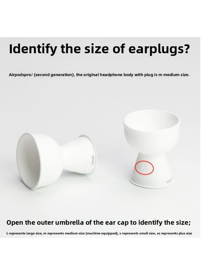 Generic - Silicone Ear Caps For Airpods Pro 2 Wireless Bluetooth Earphone Capsule Replacement Case Suitable For 3rd Generation For Apple-Specifications:Large L-size Pair Of 2 - Image 1