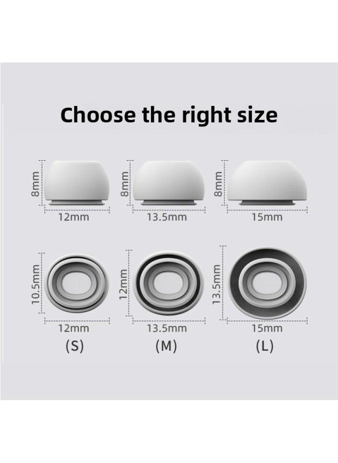 Generic - Silicone Ear Caps For Airpods Pro 2 Wireless Bluetooth Earphone Capsule Replacement Case Suitable For 3rd Generation For Apple-Specifications:Large L-size Pair Of 2 - Image 1