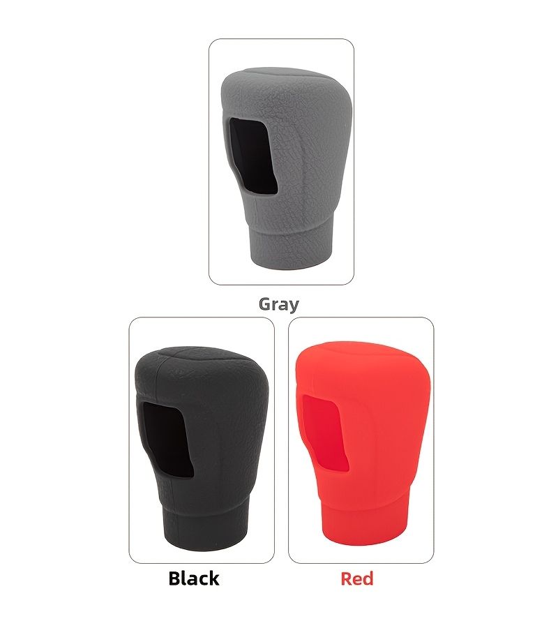 1 قطعة غطاء مقبض ناقل الحركة الأوتوماتيكي باللون الأحمر للسيارة، غطاء واقٍ غير قابل للانزلاق ومقاوم للتآكل، تركيب مباشر، مستلزمات سيارات متينة لهوندا سيفيك وجاز وفيت وإتش آر-في وفيزل وزد آر-في وسي آر-في وإنسايباير وأكورد، إكسسوارات داخلية. - Image 3