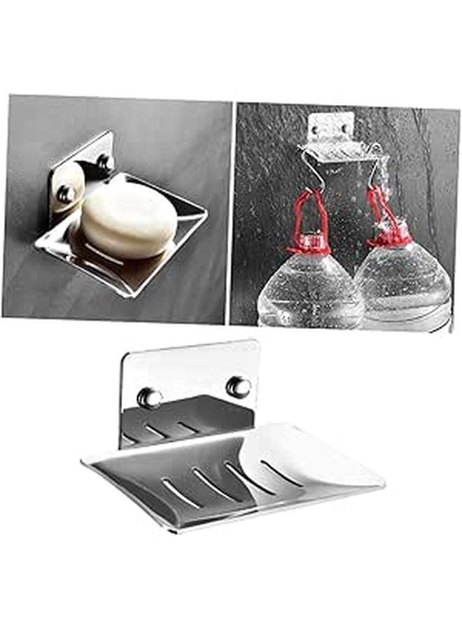 Stainless Steel Soap Holder Wall Mounted Punch Soap Basket Bathroom Accessory - Image 1