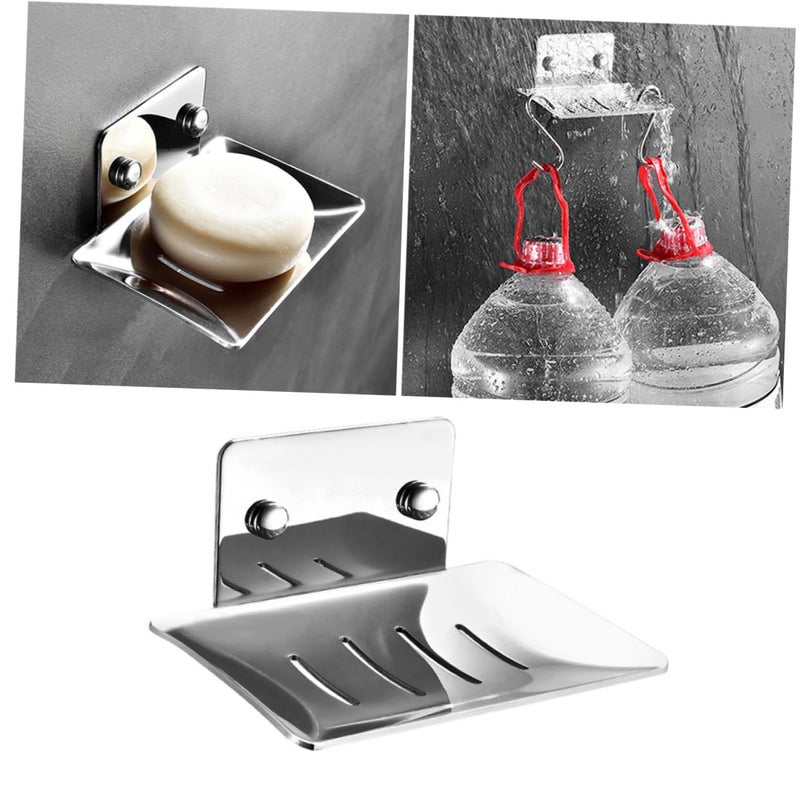 Stainless Steel Soap Holder Wall Mounted Punch Soap Basket Bathroom Accessory - Image 2