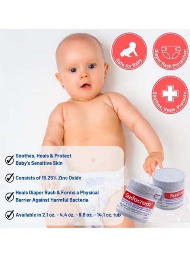 Sudocrem - Antiseptic Healing Cream to Protect Rash and Surface Wound for Baby 125G, Soothes, Heals, and Protects, Relief and Treatment of Diaper Rash, Developed to Provide Optimal Hydration and Moisturisation - Image 1
