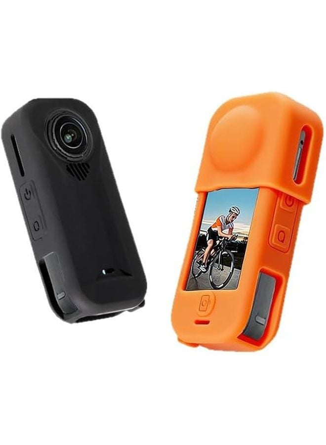 Insta360 X4 Air Silicone Protective Case Navy Blue Full Coverage Easy Battery Replacement - Image 1