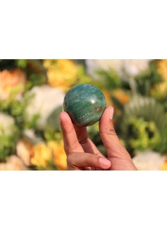 Excel Excel 195g 50mm Green Kyanite Mineral Sphere Quartz Healing Ball, 5 inches, with Gold-Plated Metal Stand  - Image 2