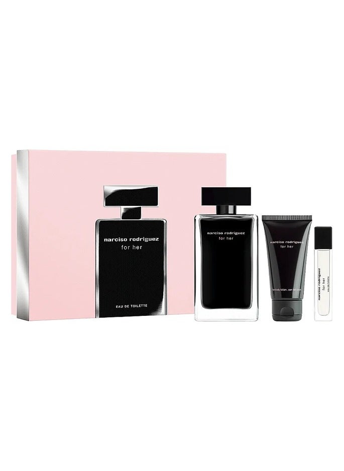 Perfume Gifts NARCiISO RODRIiGUEZ (L) SET EDT 100ML+B/L50ML+10ML 