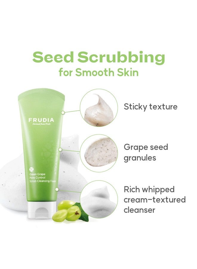 فروديا ويلكوس فروديا، رغوة تنظيف الوجه للتحكم بالمسام بخلاصة العنب الأخضر - منظف يومي للوجه، غسول مقشر | منظف لطيف للوجه، غسول مقشر للوجه | مقشر كوري للوجه (4.9 أونصة) - Image 3