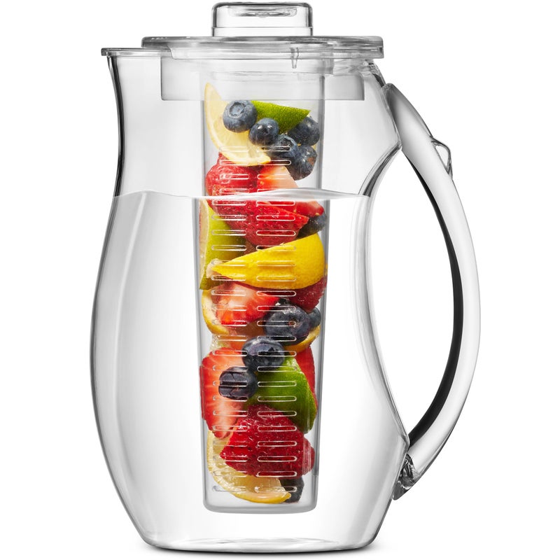 Water Infuser Pitcher By Home Essentials  Beyond  Shatterproof Acrylic  Elegant Durable Design  Ideal for Iced Tea Fruit Infused Water and Juice 93 oz