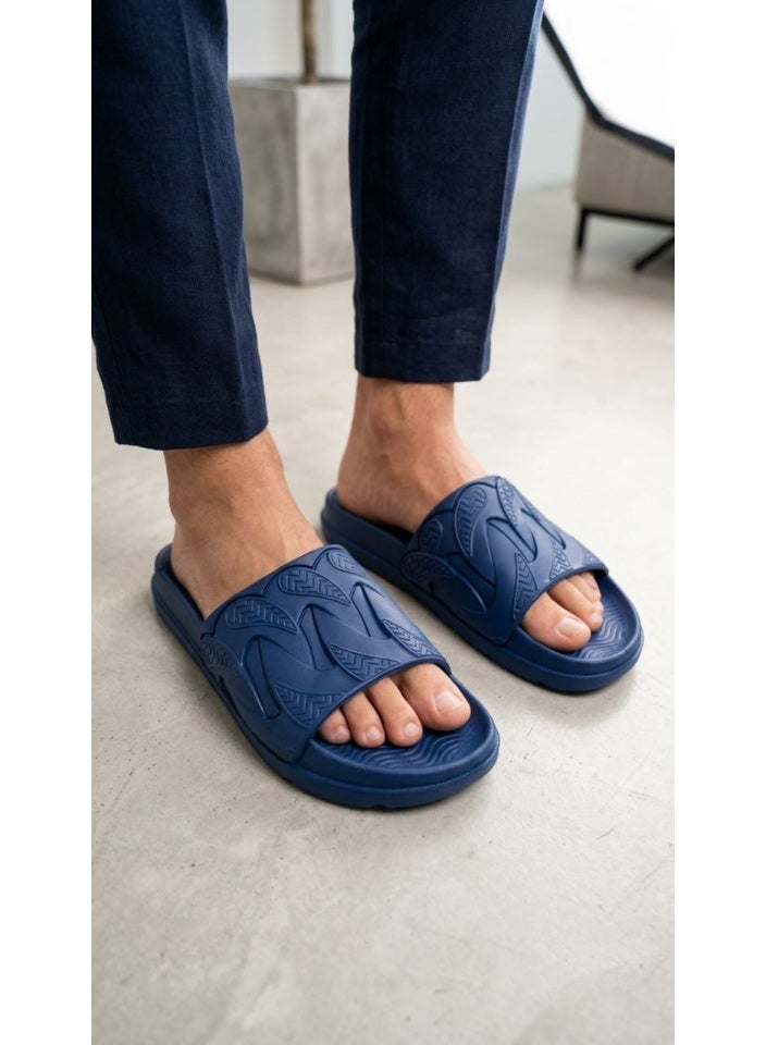 Men's and youth's medical rubber slippers, blue color - Image 2