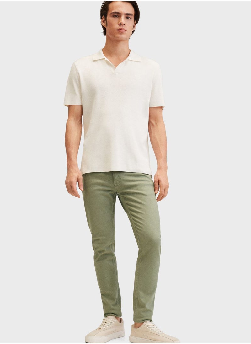 Mango Man - Light Wash Skinny Fit Jeans - Image 1