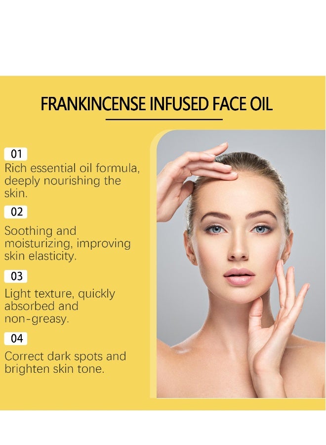 أوهو زيت راتنج اللبان للوجه 30 مل، زيت راتنج اللبان المنقوع للوجه، زيت الحبة السوداء العضوي وزيت الخروع وزيت الجوجوبا، زيت راتنج اللبان الأساسي، سيروم مضاد للشيخوخة ومكافحة التجاعيد مع ضغط بارد - Image 3