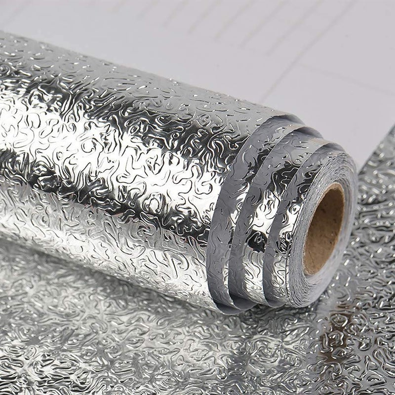 NGEL Aluminium Foil Stickers, Oil Proof, Kitchen Backsplash Wallpaper Self-Adhesive Wall Sticker Anti-Mold and Heat Resistant for Walls Cabinets Drawers and Shelves (30 * 200 CM) - Image 1