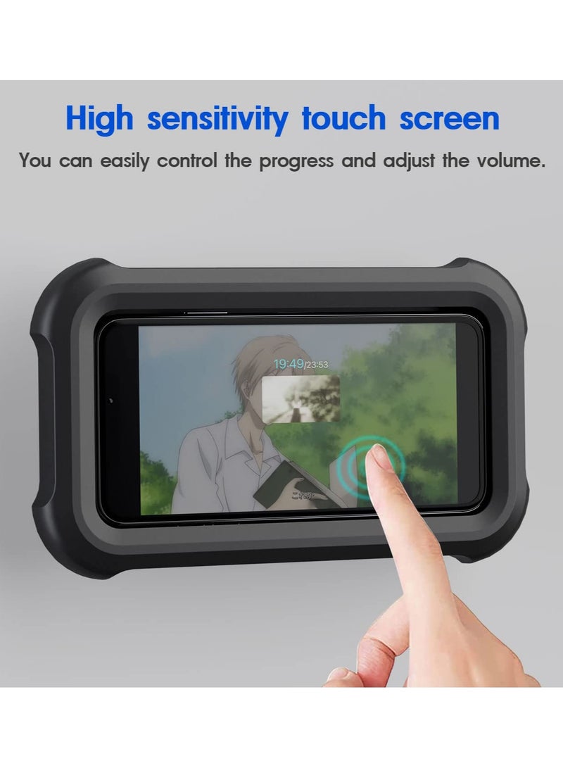 Waterproof Shower Phone Holder with 360° Rotation, Stretchable, Angle Adjustable, Wall Mounted Phone Holder for Bathroom Mirror Bathtub Kitchen, Up to 6.8 Inch  - Image 2
