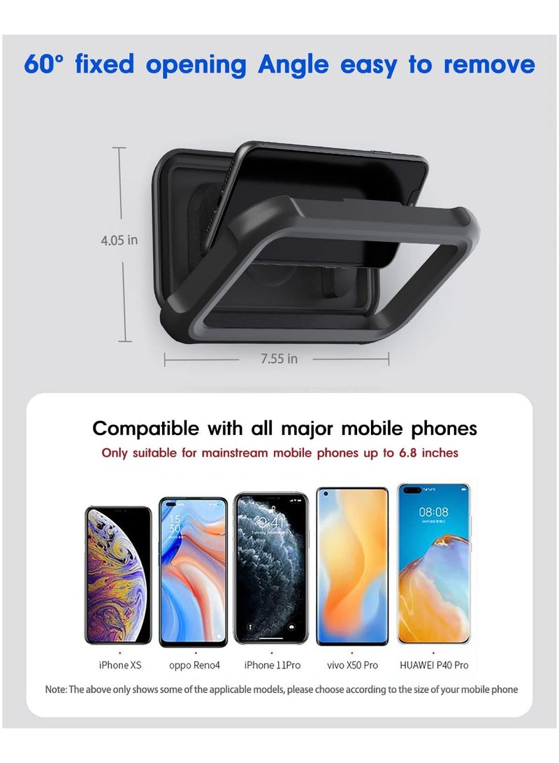 Waterproof Shower Phone Holder with 360° Rotation, Stretchable, Angle Adjustable, Wall Mounted Phone Holder for Bathroom Mirror Bathtub Kitchen, Up to 6.8 Inch  - Image 4