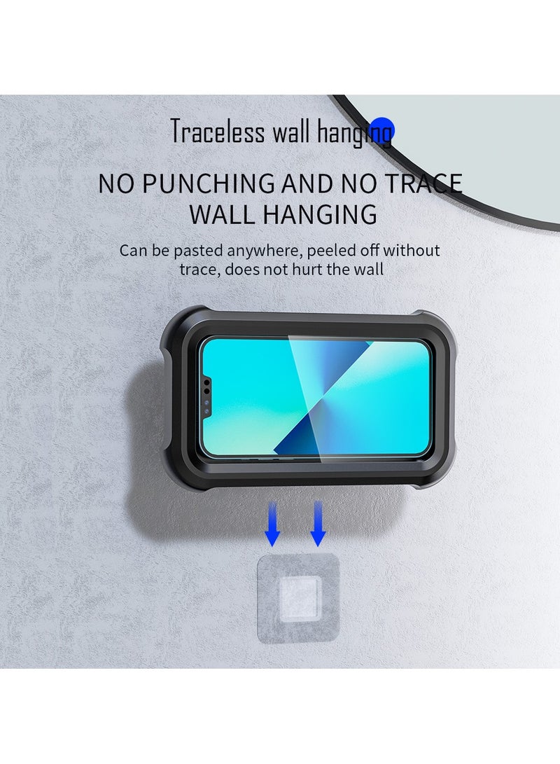 Waterproof Shower Phone Holder with 360° Rotation, Stretchable, Angle Adjustable, Wall Mounted Phone Holder for Bathroom Mirror Bathtub Kitchen, Up to 6.8 Inch  - Image 5