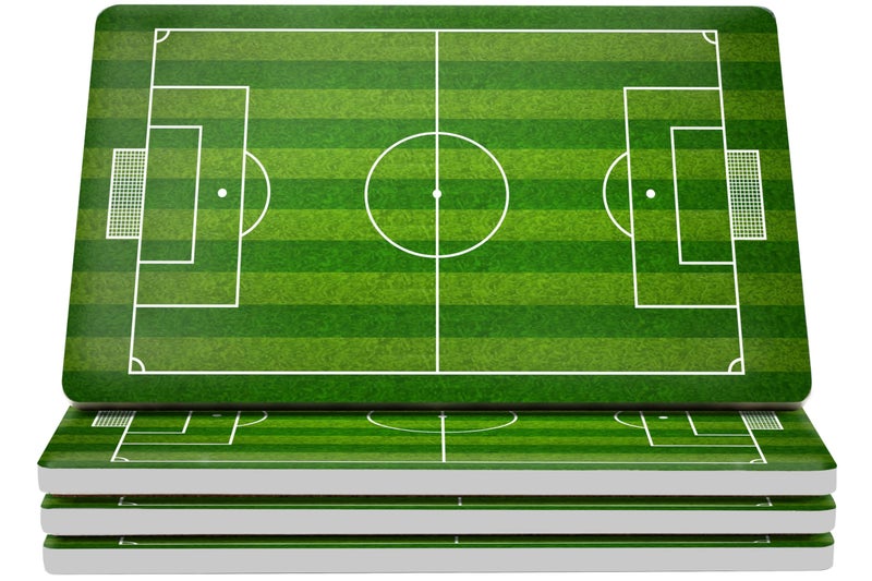 Krown Kitchen Soccer Field Ceramic Coasters with Holder. Absorbent Coaster for Drinks  Coaster Set  Table Coaster. Gift for Men  Football Decorations  Party Favors - Image 3