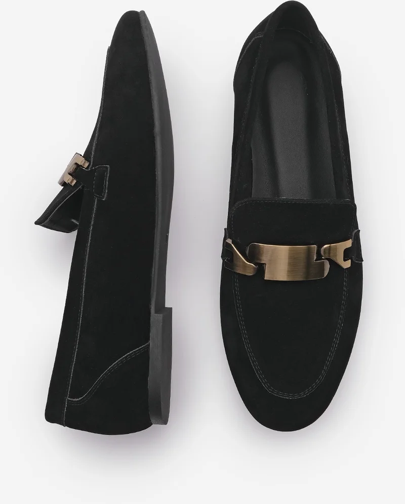 MARJIN Women's Loafer Buckle Casual Shoes Forez