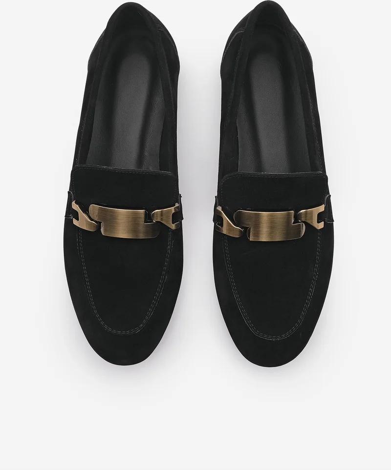MARJIN Women's Loafer Buckle Casual Shoes Forez