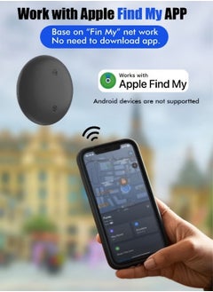 أوكيوز جهاز تتبع ذكي XQOOPS للعثور على العناصر لأجهزة Apple Find My (iOS فقط)، جهاز العثور على المفاتيح بحجم صغير جدًا للأمتعة والمحفظة والدراجة والمزيد، مقاوم للماء IPX6 يعمل مثل Apple Airtag (أسود - عبوة من قطعة واحدة)  - Image 5