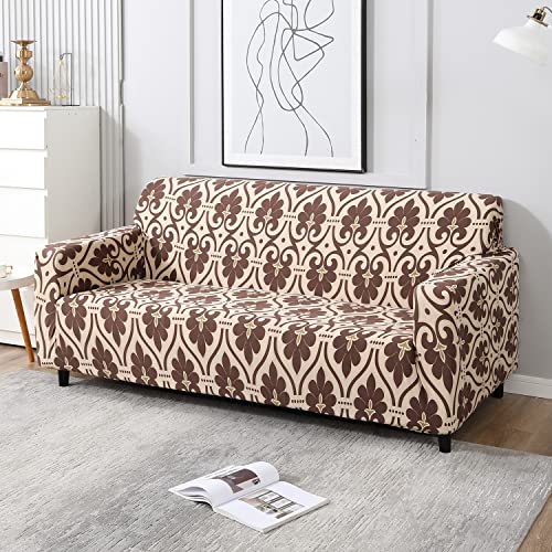 HOKIPO Elastic Sofa Cover 3 Seater and 2 Seater Full Covered Stretchable, Bluish Grey (AR-4093-D24*2 + AR-4095-D24) - Image 2