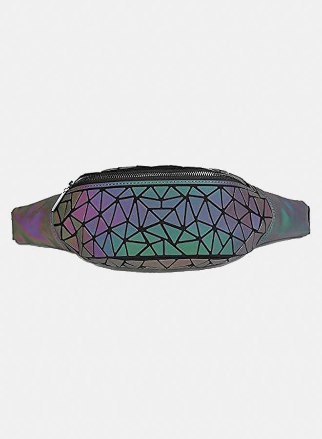 Fashionable waist bag Multi-Colors Luminous Geometric Waist Bag Holographic Reflective  - Image 1