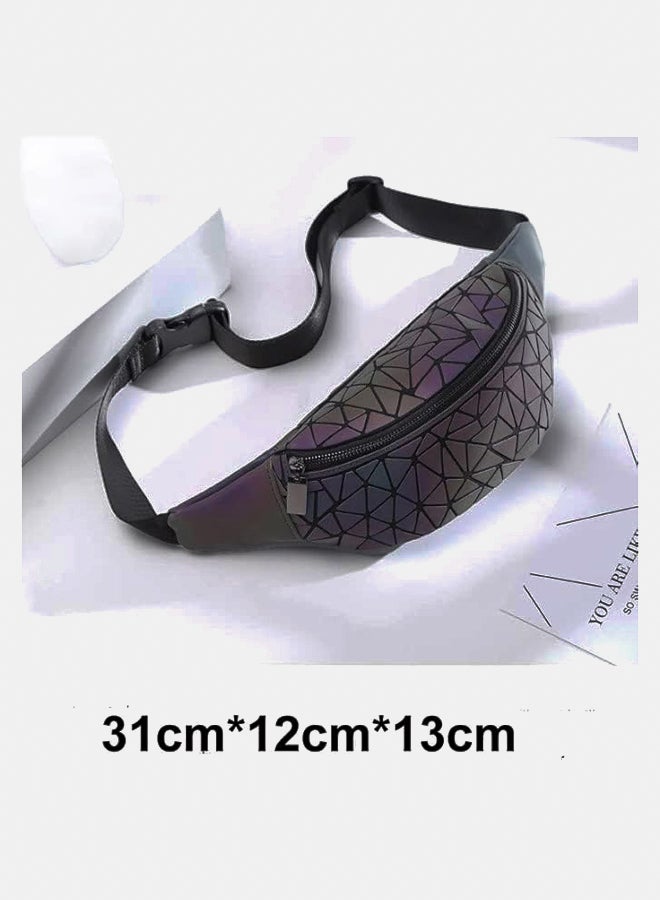 Fashionable waist bag Multi-Colors Luminous Geometric Waist Bag Holographic Reflective  - Image 2