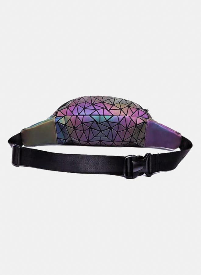 Fashionable waist bag Multi-Colors Luminous Geometric Waist Bag Holographic Reflective  - Image 3