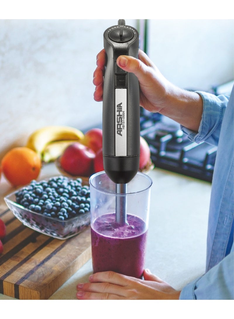 Arshia Hand Blender Black HB151-2664, 1000Watt - Image 2