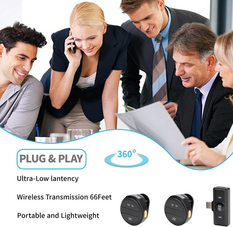 Mini Lapel Wireless Lavalier Microphone with Charging Case for iPhone/Android - Image 5