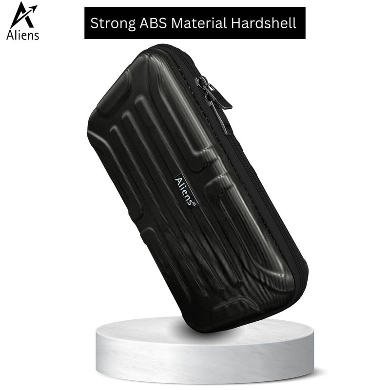 Aliens Large Travel Gadget Organiser Case Bag, Hardshell ABS Material, Shockproof, Water-Resistant Travel Storage Pouch for HDD/SSD, Gadget Organiser, Cable,Charger,Smartphone,airpods,Power Bank-Grey - Image 2