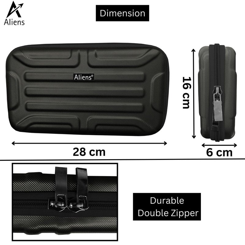 Aliens Large Travel Gadget Organiser Case Bag, Hardshell ABS Material, Shockproof, Water-Resistant Travel Storage Pouch for HDD/SSD, Gadget Organiser, Cable,Charger,Smartphone,airpods,Power Bank-Grey - Image 5
