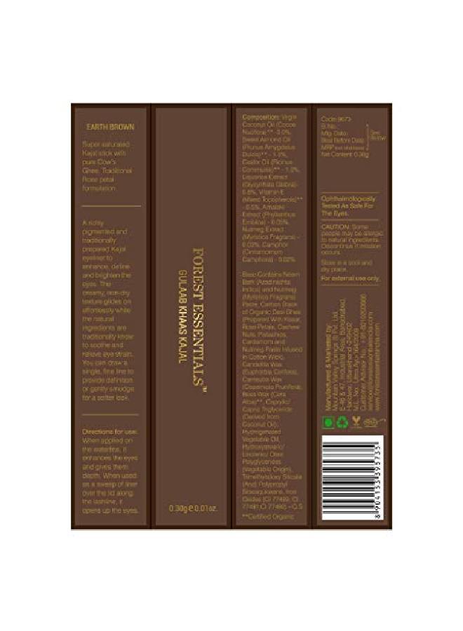 Forest Essentials Earth Brown Gulaab Khaas Kajal 0.3G - Image 5