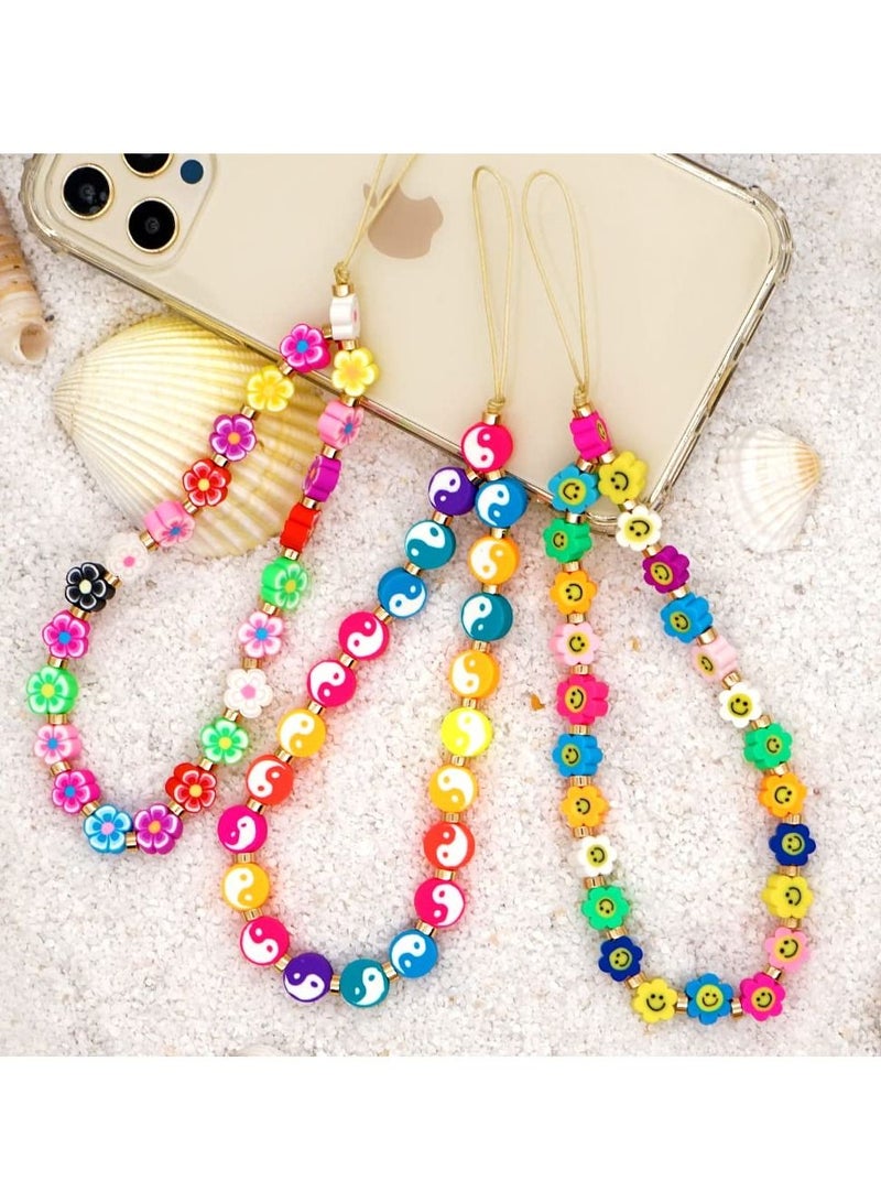 SYOSI 480PCS Fruit Flower Polymer Clay Beads 24 Style Cute Smiley Heart Mushroom Clay Beads Charms for Jewelry Necklace Earring Making DIY Bracelet Making Kit Accessories for Women Girls - Image 5