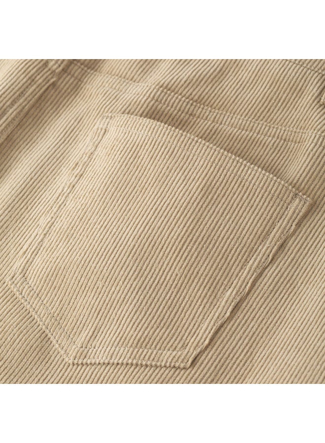Inman Commuter Vintage Corduroy Split Skirt For Women Autumn Winter High Waist Elegant Half Skirt Apricot L - Image 4