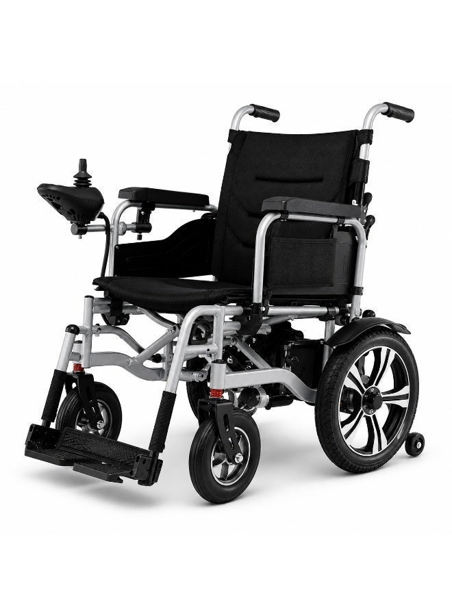 Enjoycare EPW67 Lightweight Foldable Electric Wheelchair – Dual Motor, 15km Range, 6km/h Speed, Grey - 1 year Warranty - Image 1
