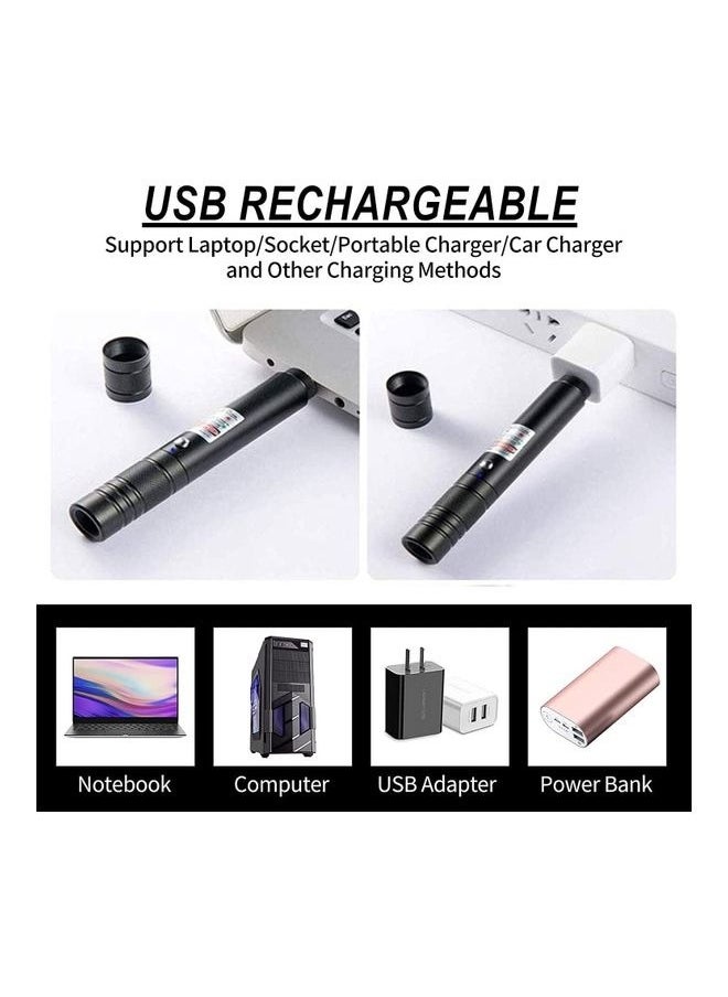 Generic - High Power Red Laser Pointer Pen - Long Range, Rechargeable, Tactical Presentation Dot for Indoor Teaching, Hiking, and Cat Play - USB Charge - Image 1