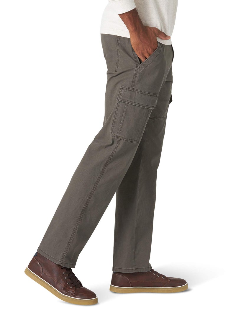 Wrangler Authentics Men's Relaxed Fit Stretch Cargo Pant, Olive Drab, 38W x 32L - Image 4