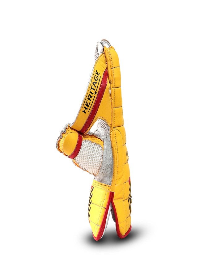Heega Choice of Champion Heega Heritage Cricket Wicket Keeping Gloves Yellow (Youth) - Image 2