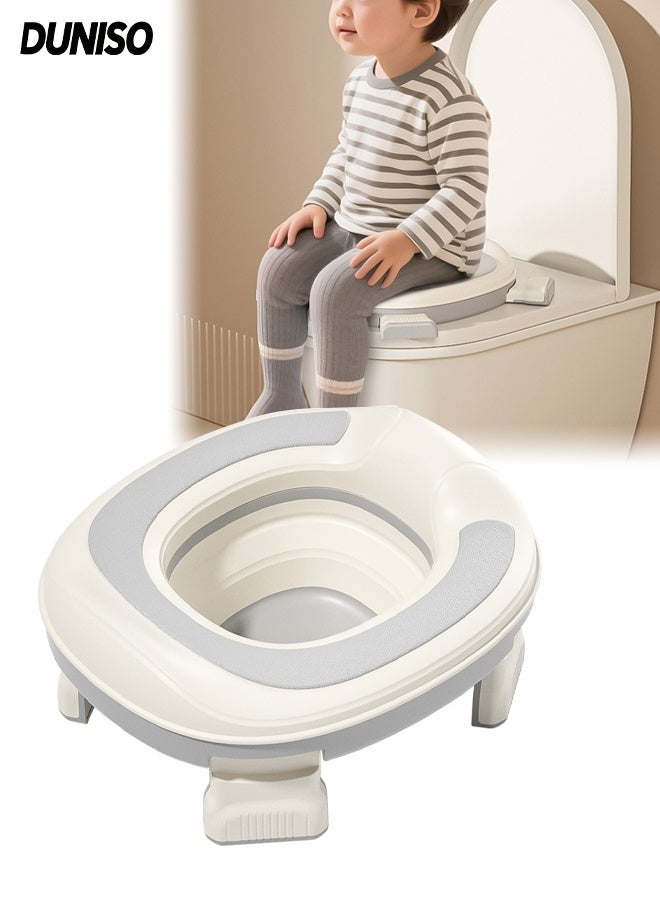DUNISO Portable Potty Training Toilet Seat for Kids,Folding Travel Toilet Potty Chair,Indoor and Outdoor Potty Seat,Easy Carrying,High Load-Bearing Capacity,Non-Slip,Sturdy and Durable,for Home Car Camping Use - Image 1
