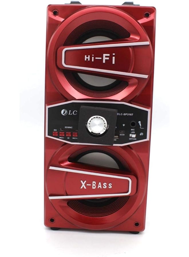 دي إل سي  مكبر صوت لاسلكي محمول مزود بتقنية البلوتوث وراديو FM ومشغل MP3 وبطاقة SD وUSB - Image 3