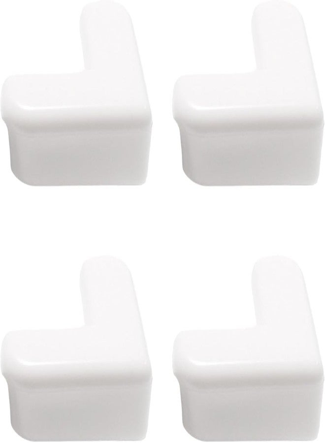 GOUDOGEDC 4-Pack White Corner and Edge Protectors - Self-Adhesive Bumpers for Furniture, Desks and Tables, Shock-Absorbing Guards for Home and Office Use - Image 1