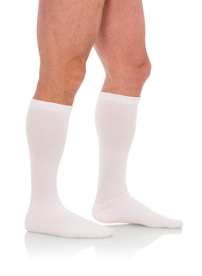 Jomi Compression Sock Mens Collection, 20-30mmHg Cotton 204 (Medium, White) - Image 2
