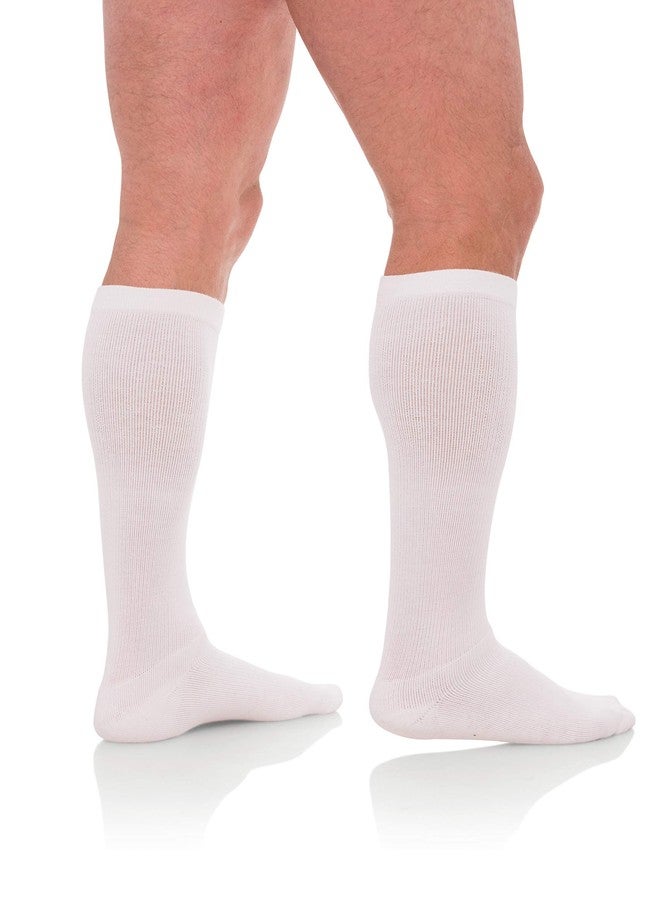 Jomi Compression Sock Mens Collection, 20-30mmHg Cotton 204 (Medium, White) - Image 3
